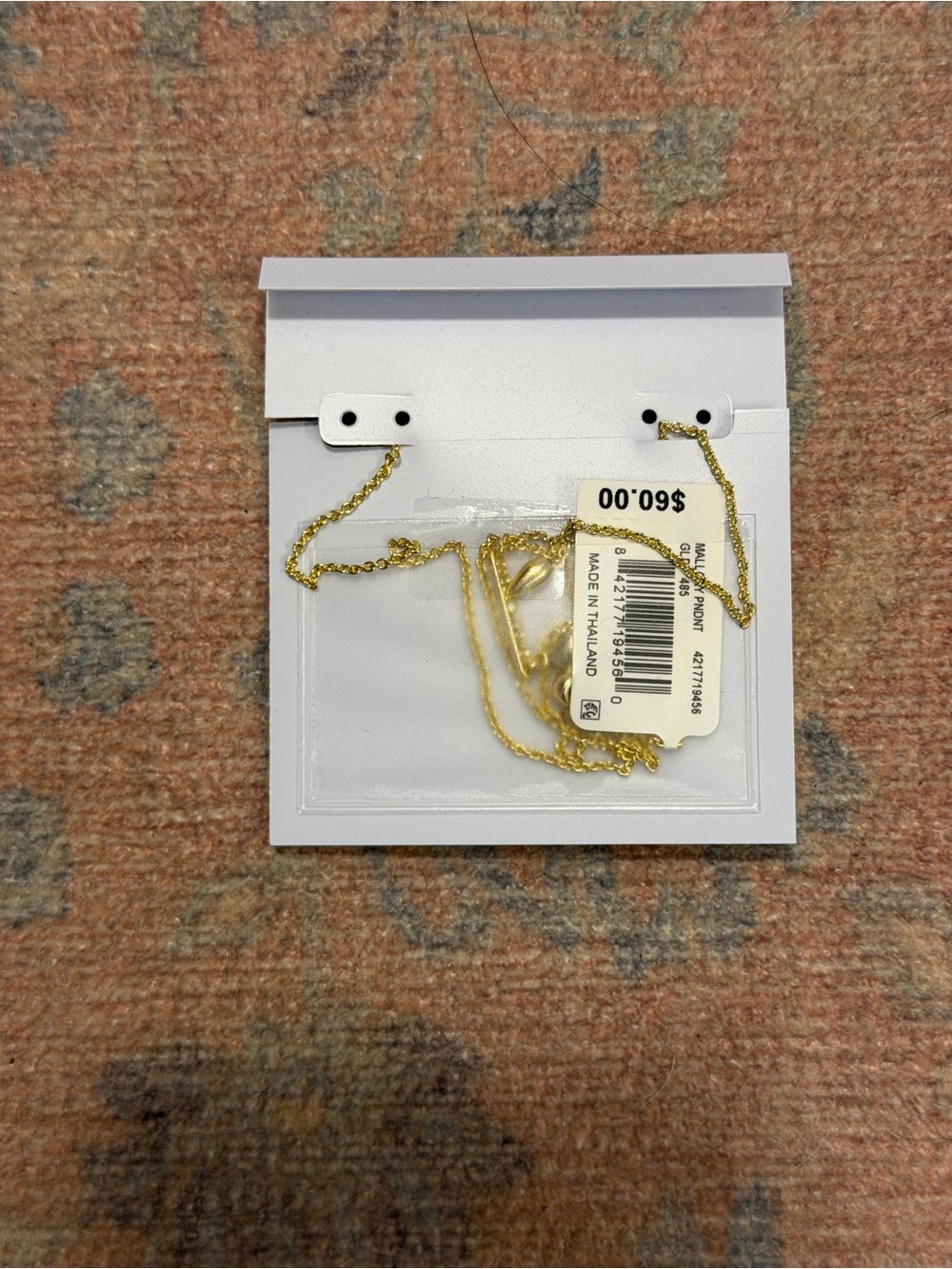 Brand New Kendra Scott Mallory Pendant Necklace Gold Variegated Turquoise - Picture 5 of 5